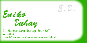 eniko duhay business card